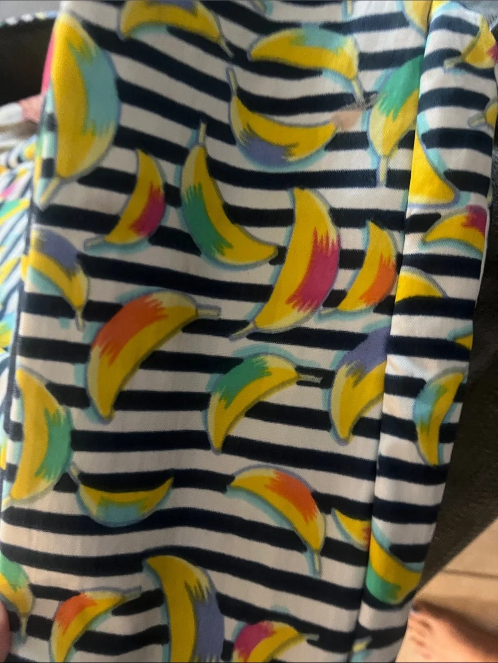 EUC Kipling Banana Print Backpack - Black, White & Yellow Multicolor
